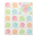 ミドリ カラー色紙 寄せ書きシール付 半透明 風船柄 1枚