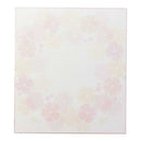 ミドリ カラー色紙 寄せ書きシール付 半透明 花柄 1枚