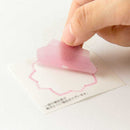 ミドリ カラー色紙 寄せ書きシール付 半透明 花柄 1枚