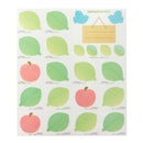 ミドリ カラー色紙 寄せ書きシール付 半透明 葉っぱ柄 1枚