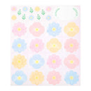 ミドリ カラー色紙 寄せ書きシール付 花柄 1枚