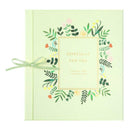 ミドリ カラー色紙 三つ折り リボン 花柄 1枚