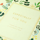 ミドリ カラー色紙 三つ折り リボン 花柄 1枚