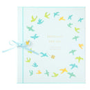 ミドリ カラー色紙 三つ折り リボン 鳥柄 1枚