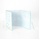 ミドリ カラー色紙 三つ折り リボン 鳥柄 1枚