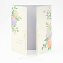 ミドリ カラー色紙 両開き リボン 花柄 1枚