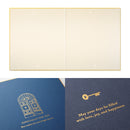 ミドリ カラー色紙 シール・スリーブケース付 扉 紺 1個