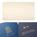 ミドリ カラー色紙 シール・スリーブケース付 扉 紺 1個