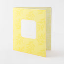 ミドリ カラー色紙 二つ折り シール・封筒付 半透明 黄色 1個