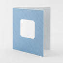 ミドリ カラー色紙 二つ折り シール・封筒付 半透明 紺 1個