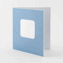 ミドリ カラー色紙 二つ折り シール・封筒付 半透明 紺 1個