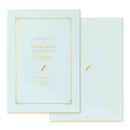 ミドリ カラー色紙＜A4＞ シール付 二つ折り 本型 水色 1個