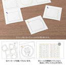 ミドリ カラー色紙＜A4＞ シール付 二つ折り 本型 水色 1個