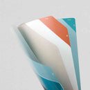 ミドリ 5ポケットクリアホルダー＜A4＞ ストライプ柄 紺 1個