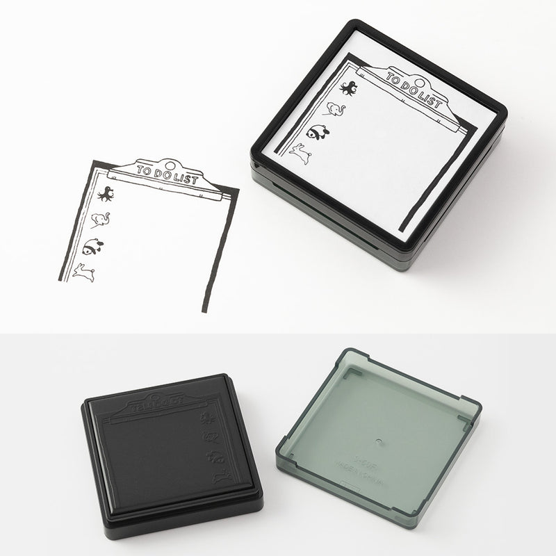 ミドリ スタンプ 浸透印 やることリスト柄 1個
