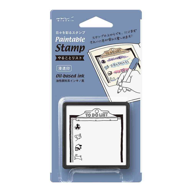 ミドリ スタンプ 浸透印 やることリスト柄 1個