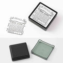 ミドリ スタンプ 浸透印 ハビットトラッカー柄 1個