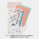 ミドリ 3ポケットクリアホルダー＜A5スリム＞ フラップ付 花柄 1個