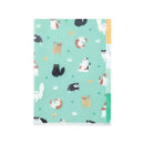 ミドリ 3ポケットクリアホルダー＜A5＞ ネコ柄A 1個