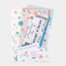 ミドリ 3ポケットクリアホルダー＜A5＞ 花柄B 1個