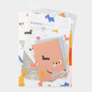 ミドリ 3ポケットクリアホルダー＜A4＞ イヌ柄 1個