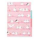 ミドリ 3ポケットクリアホルダー＜A4＞ シマエナガ柄 1個