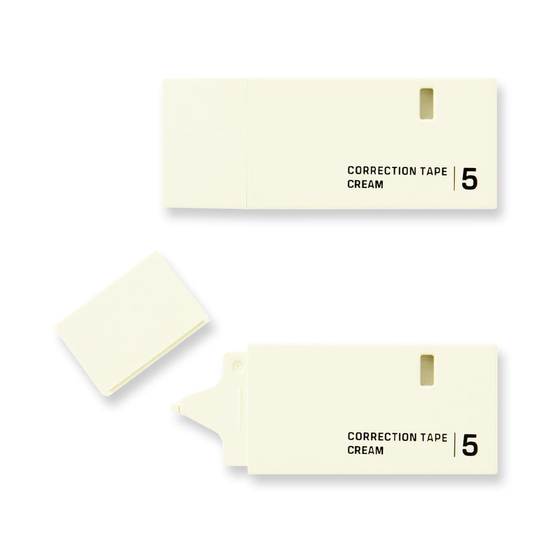 ミドリ 紙製修正テープ5mm クリーム 1個