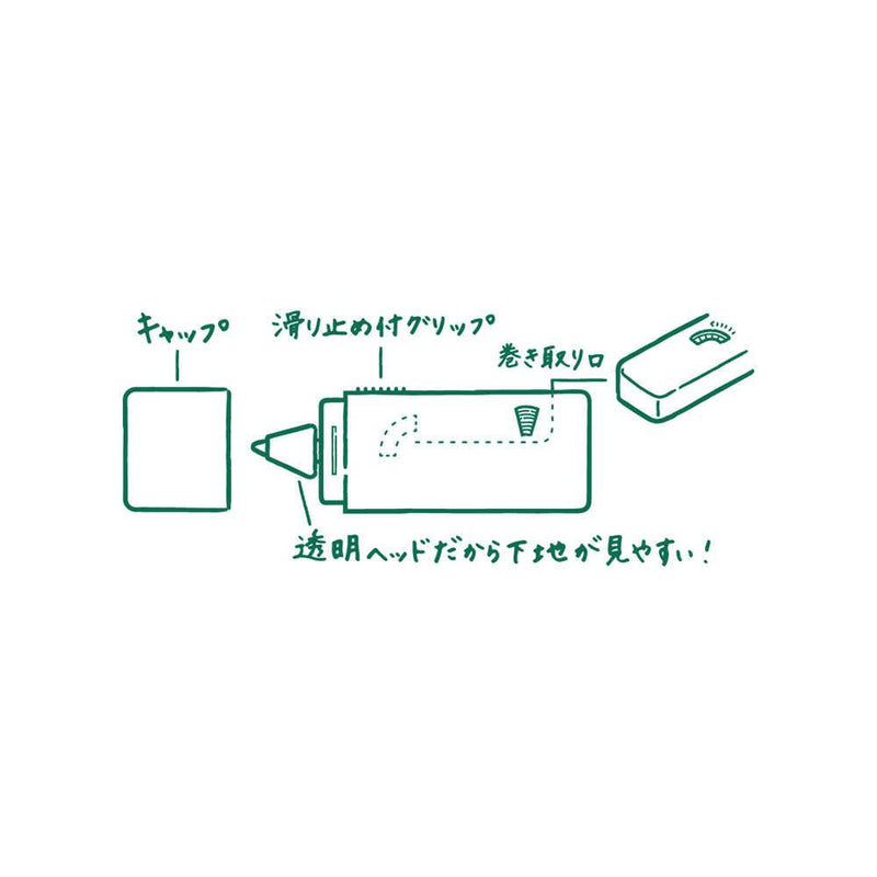 ミドリ XS 修正テープ 黒A 1個