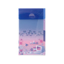 ミドリ 3ポケットクリアホルダー＜A5スリム＞ フラップ付 シティポップ柄 1個