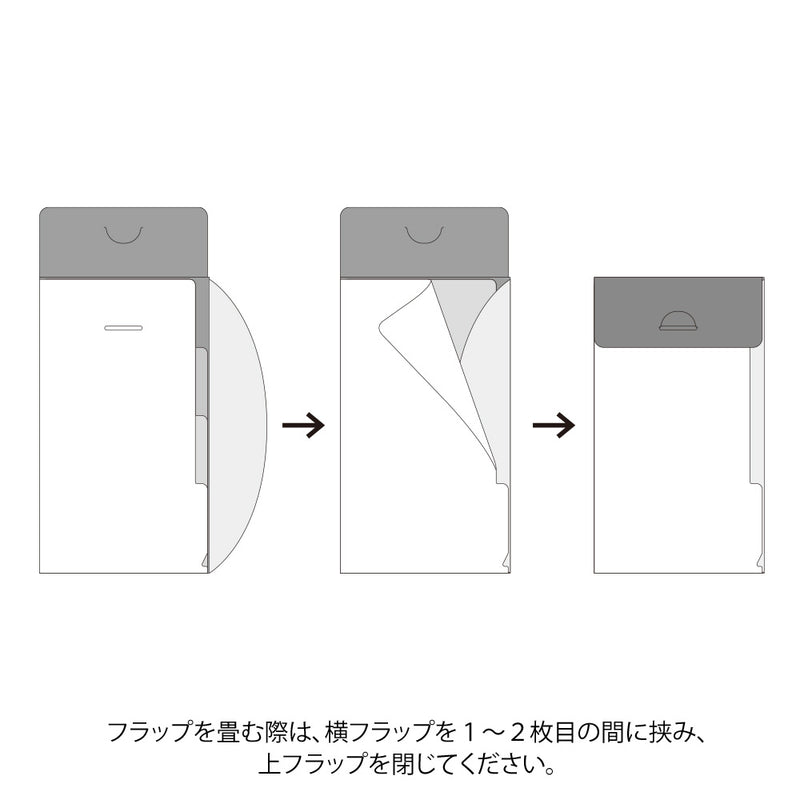 ミドリ 3ポケットクリアホルダー A5スリム フラップ付 北欧動物柄 1個