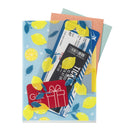 ミドリ 3ポケットクリアホルダー＜A5＞ レモン柄A 1個