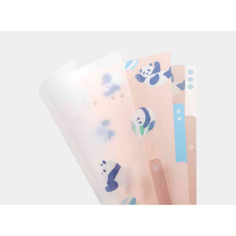 ミドリ 3ポケットクリアホルダー＜A5＞ パンダ柄A 1個