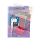 ミドリ 5ポケットクリアホルダー＜A4＞ グラデーション柄 紫A 1個