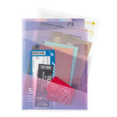 ミドリ 5ポケットクリアホルダー＜A4＞ グラデーション柄 紫A 1個