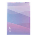 ミドリ 5ポケットクリアホルダー＜A4＞ グラデーション柄 紫A 1個