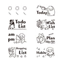 ミドリ スタンプ 回転印 ダイヤル リスト柄 1個