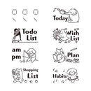 ミドリ スタンプ 回転印 ダイヤル リスト柄 1個