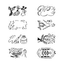 ミドリ スタンプ 回転印 ダイヤル アンティーク柄 1個