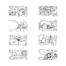 ミドリ スタンプ 回転印 ダイヤル 暮らし柄 1個