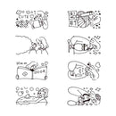 ミドリ スタンプ 回転印 ダイヤル 暮らし柄 1個