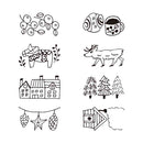 ミドリ スタンプ 回転印 ダイヤル 北欧柄 1個