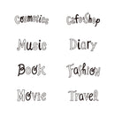 ミドリ スタンプ 回転印 ダイヤル タイトル柄 1個