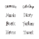 ミドリ スタンプ 回転印 ダイヤル タイトル柄 1個