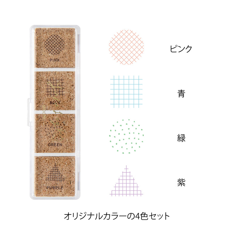 デザインフィル スタンプ 浸透印 ゆるログ 幾何学柄 1個