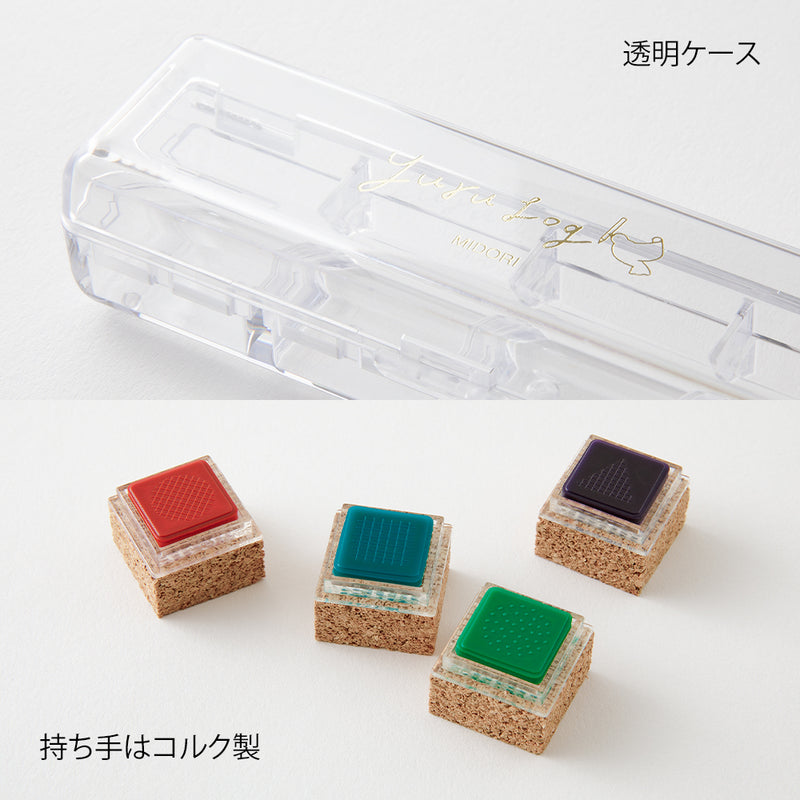デザインフィル スタンプ 浸透印 ゆるログ 幾何学柄 1個