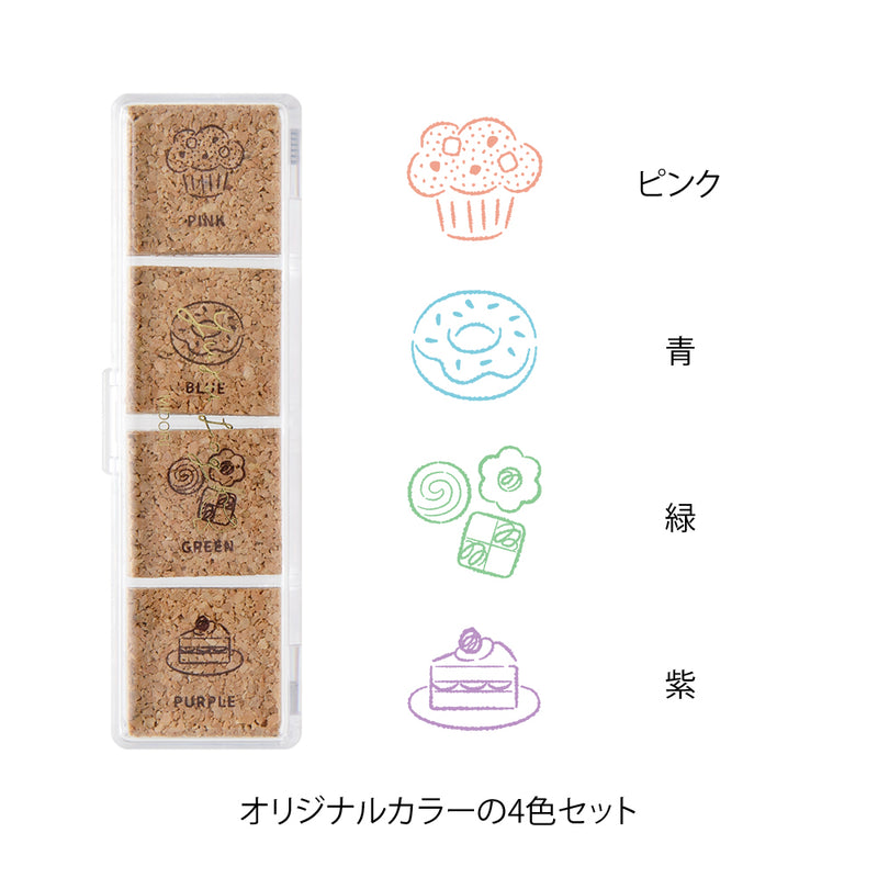 デザインフィル スタンプ 浸透印 ゆるログ スイーツ柄 1個