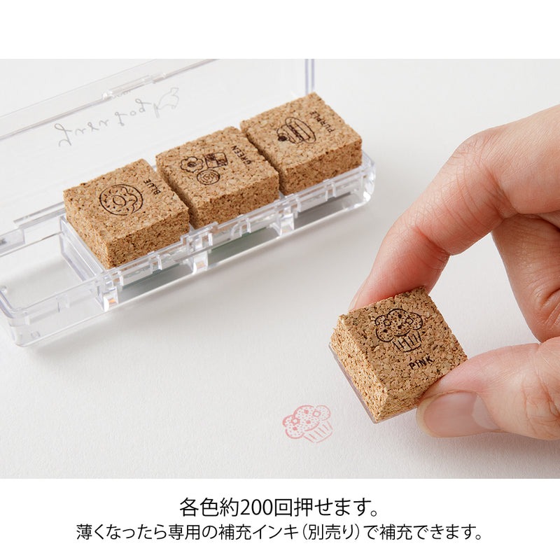 デザインフィル スタンプ 浸透印 ゆるログ スイーツ柄 1個