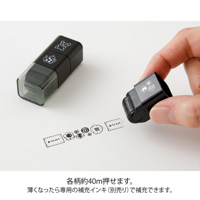 デザインフィル スタンプ ローラー モチーフ柄 1個