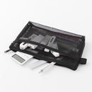 ミドリ メッシュペンポーチ 黒A 1個