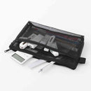 ミドリ メッシュペンポーチ 黒A 1個